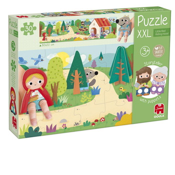 Diset - Puzzle XXL Caperucita roja. Conbina dos conceptos en uno puzzle para construir y cuento para leer. (1110700207)