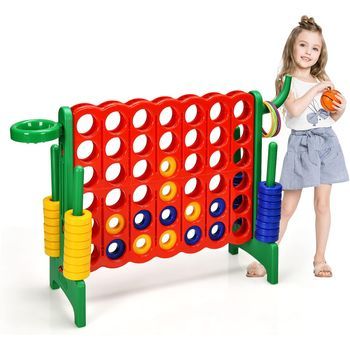 Juego De Conecta 4 Gigante, Mega 4 Para Niños Y Adultos Costway 118 X 79 X 33 Cm