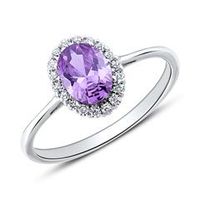 anillo de oro blanco de 9 quilates para mujer con circonita grabable