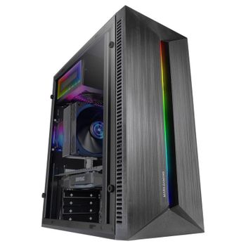 Mars Gaming Mc-blaze Caja Pc Atx Ventilador Frgb 80mm Tira Led Rgb Frontal Negro