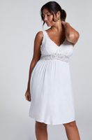 hunkemoller vestido lencero nora lace blanco