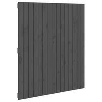 cabecero cama mueble de dormitorio de cama de pared madera maciza pino 955 x 3 x 110 cm gris m020004828