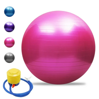 ud - pelota de yoga inflable 55 cm con inflador r color aleatorio  ejercicio pilates fitness y rehabilitacion