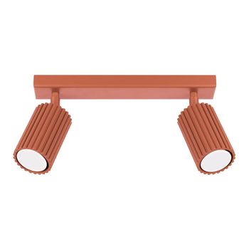 Lámpara de techo ocre rojo aluminio alt. 30 cm