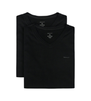 gant para hombre 900012018 set de 2 camisetas de cuello de pico negro l homewear algodon manga corta