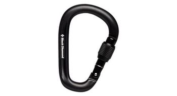 Black diamond pearlock screwgate carabiner black