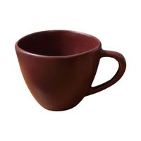 set de 4 tazas de ceramica roja terracota
