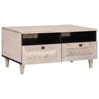 mesa de centro blanco blanqueado 80 x 54 x 40 cm vidaxl
