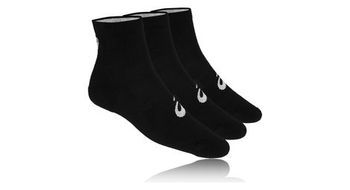 Calcetines asics quarter pack 3 pares negro unisex