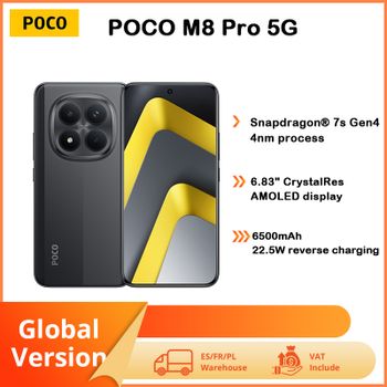 Poco M8 Pro 5G, versión global, teléfono inteligente con procesador Snapdragon 7S Gen 4, pantalla de 6,83 pulgadas, resolución 1,5K, 120 Hz, batería de 6500 mAh, carga rápida de 100 W, NFC.