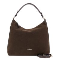 bolso efecto ante suave dark brown