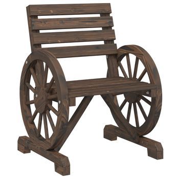 Silla De Jardín | Silla De Exterior | Sillón De Madera Maciza De Abeto 58x58x78,5 Cm