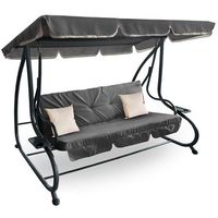 columpio de jardin 2 en 1 grandlux xxl gris oscuro