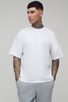 Camiseta Tall Básica Oversize, Blanco