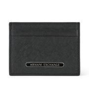 ax armani exchange para hombre xm000169af12702uc001 tarjetero de piel negro osfa casual