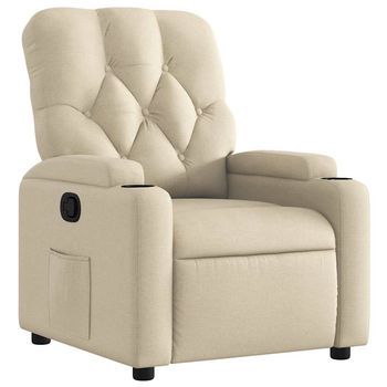 Sillón De Salón | Silla | Sillón Reclinable De Tela Crema