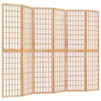 biombo biombo biombo plegable 6 paneles 240 x 170 cm papel de arroz y madera dec031184