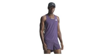 Camiseta de tirantes adidas adizero morada hombre