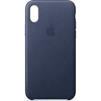 apple iphone x leather case - midnight blue blue