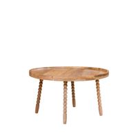 mesa de centro redonda de madera de mango