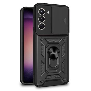 Cool Funda Hard Ring Negra para Samsung S916 Galaxy S23 Plus