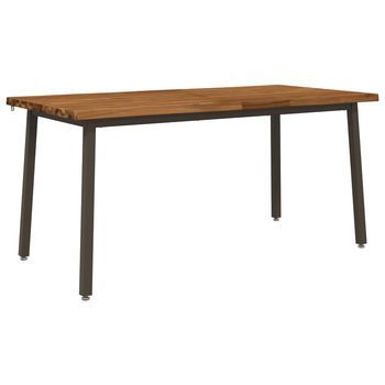 Mesa De Comedor - Mesa De Cocina Con Borde Natural 160 X 80 X 75 Cm Natural
