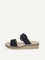 caprice mule blue made of leather with wedge heel size 41