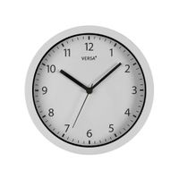 reloj de pared en plastico blanco