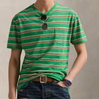 polo ralph lauren mens classic fit striped t-shirt - stem multi - m