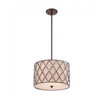 lampara colgante brown lattice m 3 luces
