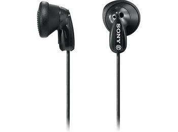 Auriculares de botón - Sony MDR-E9LPB, Iman Neodimio, Jack 3.5 mm, Cable Flexible, Negro