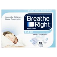 breathe right congestion relief nasal strips clear smallmedium