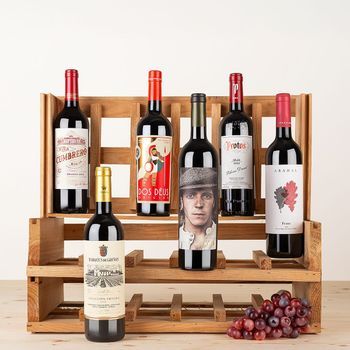 Soporte Vinatorio Con 5 Vinos Tintos Y Vermut Dos Déus – Protos, Griñón, Abadal, Cumbrero, Matsu (pack De 6)