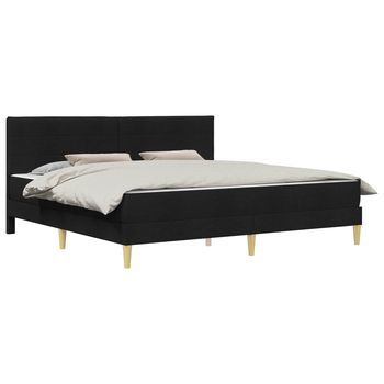 Estructura De Cama Negro 180 X 200 Cm Poliéster Vidaxl