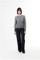 cardigan con cuello redondo smoke