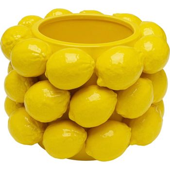 Jarrón de porcelana amarilla 19,5 cm