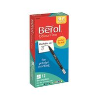 berol color fine fibre tip pen assorted pk12