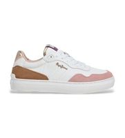 pepe jeans para mujer pls000029 zapatillas de piel cdamden sweet rosa 38 blanco plano cordones casual
