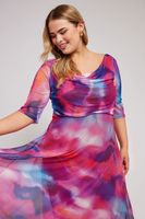 yours london vestido midi asimetrico de colores mujer curvy y tallas grandes yours london