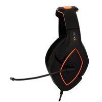 gioteck tx-50 auriculares alambrico diadema juego negro naranja