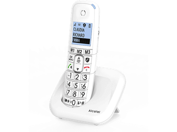 Teléfono - Alcatel XL785 Single, Inalámbrico, Contestador, Bloqueo de llamadas, Agenda 100 contactos, Manos libres, Audio-Boost, Blanco