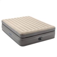 colchon hinchable doble prime comfort elevated con hinchador electrico 152x203x51 cm gris