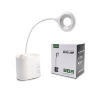 lampara de escritorio led con portalapices bateria de 1800 mah luz blanca ajustable diseno portatil y recargable