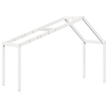 Techo De Cama Infantil Madera Maciza Blanco 213x95,5x144,5 Cm Vidaxl