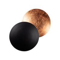 lampara de pared yosma-13639 cobre negro metal 25x25x16 cm