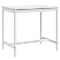 mesa de jardin  mesa de exterior madera maciza pino blanco 121x825x110 cm