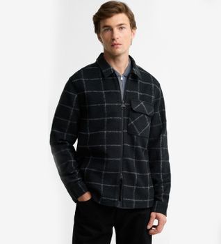 Barbour para hombre. MFL0230 Forro polar Payne negro (XL), Casual, Poliéster, Manga larga