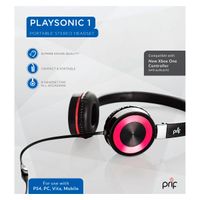 prif playsonic 1 auriculares alambrico diadema llamadasmusicadeporteuso diario negro rojo