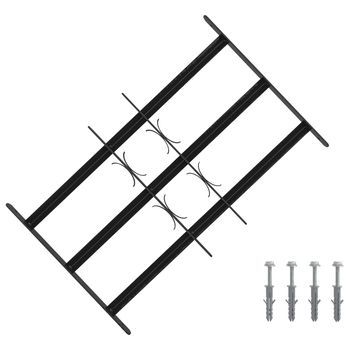 Reja De Seguridad Para Ventanas Con 3 Barandas 3 Uds. 43-74 Cm Vidaxl