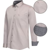cappuccino italia camisa regular fit overhemd grijs para mujer